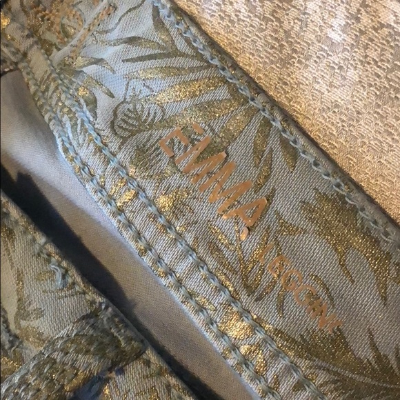 DL1961 Emma Leggings with Metallic Tropic Print - Picture 4 of 8